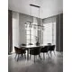 Pendul LED Nova Luce Aelia, 19W, 3000K, fumuriu-negru, dimabil, Triac