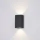 Aplica LED Maytoni Times Square, 6W, negru, IP54, O581WL-L6B