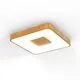 Plafoniera LED Mantra Coin, 80W, 2700-5000K, alb, lemn natur, telecomanda, Smart control App