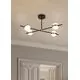 Lustra LED Mantra Cuba, 32W, 3000K, alb, auriu, negru