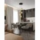 Pendul LED Nova Luce Alish, 40W, 3000K, negru, auriu , dimabil Triac