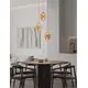 Pendul LED Nova Luce Nali, 18W, 3000K, negru, auriu, dimabil Triac