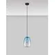 Pendul LED Nova Luce Oblo, 3W, 3000K, negru, albastru