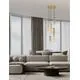 Pendul LED Nova Luce Sano, 15W, 3000K, auriu, dimabil Triac