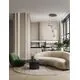 Pendul LED Nova Luce Dione, 25W, 3000K, negru
