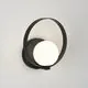 Aplica LED ACB Halo, 5W, negru, dimabil Triac