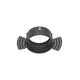 Inel spot fix LED Nova Luce Homer, D74 mm, rotund, negru