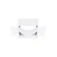 Inel spot fix LED Nova Luce Homer, L74 mm, patrat, alb