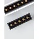 Spot fix LED Nova Luce Stealth, 8W, 3000K, L100 mm, negru, incastrat