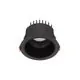 Spot fix LED Nova Luce Carpo, 20W, 3000K, D115 mm, negru, incastrat