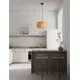 Pendul Nova Luce Natural Ponn, 1xE27, maro, negru