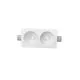 Spot fix Nova Luce Mib, 2xGU10, 252x136 mm, alb, incastrat, trimless