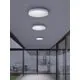 Plafoniera LED ACB Madison, 24W, 3000-4000-6500K, alb, switch, kit emergenta 3h, IP54