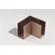 Element de conectare mecanica, colt orizontal, AZzardo Beta Track Magnetic57, cafeniu