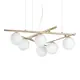 Pendul Ideal Lux Atlas, 6xG9, alb, auriu