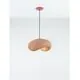 Pendul Nova Luce Bambel, 1xE27 max. 12W, 40x32 cm, Hmax 221 cm, stone red