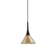 Pendul LED Ideal Lux Cocktail, 7W, 3000K, Hmax 251 cm, negru, ambra