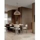 Pendul Nova Luce Starla, 1xE27 max. 12W, D60 cm, Hmax 250 cm, maro