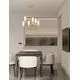 Lustra Nova Luce Filomena, 6xG9, D550 mm, bej, opal, auriu