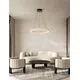 Pendul LED Nova Luce Valley, 30W, 3000K, 1950 lumeni, D655 mm, Hmax 1800 mm, negru, dimabil Triac