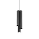 Pendul LED Ideal Lux Dorica, 27W, 3000K, 1000 lumeni, D95 mm, Hmax 2490 mm, negru, dimabil Dali Push