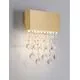 Aplica LED Nova Luce Crista, 15W, 3500K, 742 lumeni, L300 mm, H280 mm, auriu, dimabil Triac