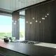 Pendul LED Ideal Lux Lucciola, 16W, 3000K, 910 lumeni, D200 mm, Hmax 5435 mm, negru