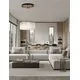 Pendul LED Nova Luce Nol, 49W, 3000K, 3185 lumeni, D680 mm, Hmax 1800 mm, alama, dimabil Triac