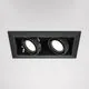 Spot mobil incastrat Maytoni Metal Modern, 2xGU10, negru, dreptunghi, IP20