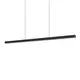 Pendul LED Ideal Lux Dorica, 35W, 3000K, 1080 lumeni, L1400 mm, Hmax 2185 mm, negru, dimabil Dali Push