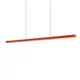 Pendul LED Ideal Lux Dorica, 35W, 3000K, 1240 lumeni, L1400 mm, Hmax 2185 mm, portocaliu, negru, dimabil Dali Push