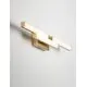 Aplica LED Nova Luce Atom, 14W, 4000K, 1342 lumeni, L600 mm, H90 mm, alb, auriu, IP44