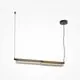 Pendul LED Maytoni Flat, 20W, 3000K, 2480 lumeni, Hmax 3120 mm, alama, crom, negru, fumuriu