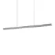Pendul LED Ideal Lux Dorica, 35W, 3000K, 1140 lumeni, L1400 mm, Hmax 2185 mm, gri, negru, dimabil Dali Push