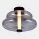 Aplica / plafoniera LED ACB Sira, 14.5W, 2700K, 1315 lumeni, D350 mm, fumuriu, negru