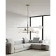 Lustra AZzardo Oviedo, 8xG9 max. 6W, L1150 mm, Hmax 1540 mm, alb, auriu, negru