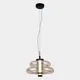 Pendul LED ACB Sira, 14.5W, 2700K, 1315 lumeni, D350 mm, Hmax 3000 mm, chihlimbar, negru