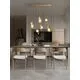 Pendul LED Nova Luce Malory, 24W, 3000K, Hmax 1870 mm, baza liniara, alb, auriu, dimabil Triac