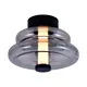 Aplica / plafoniera LED ACB Sira, 9.5W, 2700K, 855 lumeni, D250 mm, fumuriu, negru