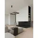Pendul LED Nova Luce Dussa, 61W, 3000K, 3364 lumeni, 1200x660 mm, Hmax 1500 mm, negru, dimabil Triac, IP20