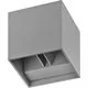Aplica LED AZzardo Gambino, 2x3W, unghi ajustabil, gri deschis, IP54