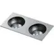 Spot fix incastrat AZzardo Hugo 2, 2xGU10, aluminiu, dreptunghi, IP20