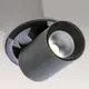 Spot mobil LED incastrat AZzardo Luna, 15W, negru, rotund, dimabil, IP20