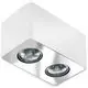 Spot fix aplicat AZzardo Nino 2, 2xGU10, alb-crom, dreptunghi, IP20