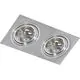 Spot mobil incastrat AZzardo Siro 2, 2xGU10 tip ES111, aluminiu, dreptunghi, IP20