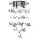 Plafoniera AZzardo Birds, 4xGU10, crom