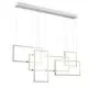 Pendul LED AZzardo Quadratus, 105W, alb, dimabil