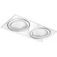 Spot mobil incastrat AZzardo Nova Gips, 2xGU10 tip ES111, alb, dreptunghi, IP20
