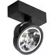 Spot mobil aplicat AZzardo Jerry 1 12V, 1xG53 tip QR111, negru, rotund, IP20