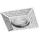 Spot fix incastrat AZzardo Piramide L, 1xGU10, crom, patrat, IP20